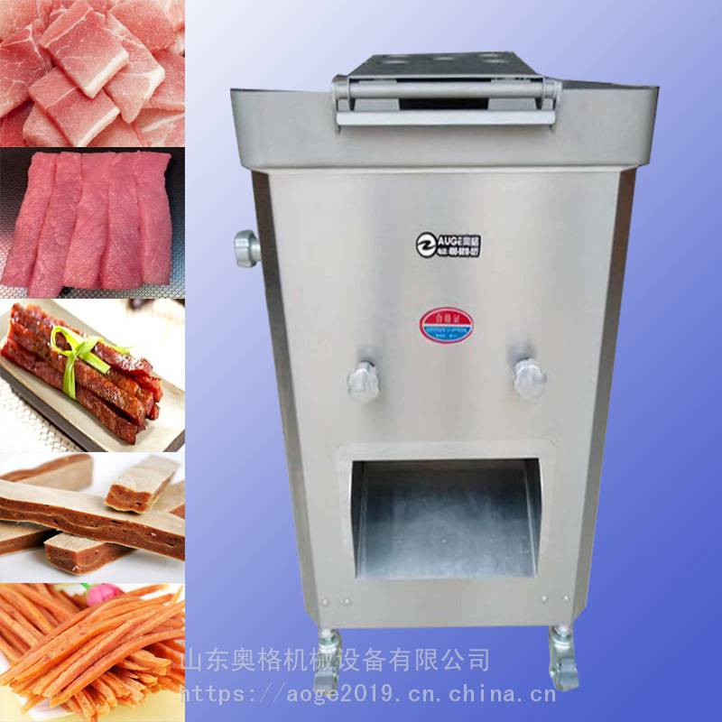 肉制品加工设备福建切肉片机 不锈钢鲜肉切片机 大功率切肉片机 薄厚可调节图片 价格