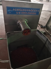 密州春秋机械设备辣椒酱冻肉绞肉机、鲜辣椒绞切绞碎研磨机器、辣椒酱肉颗粒出馅机图片 价格