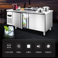 山东厨帮邦机械设备厨房平冷工作台保鲜柜 厨房保鲜柜工作台商用图片 价格