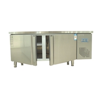 遥墙厨具机械设备加厚不锈钢保鲜工作台 商用双温保鲜工作台生产厂家图片 价格