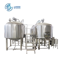 百冠机械机械设备自酿啤酒设备价格 两锅三器糖化系统 品质保障图片及产品详情