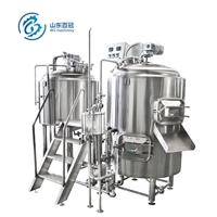 百冠机械机械设备自酿啤酒的设备 定做1000l小型精酿啤酒设备 自动糖化系统图片及产品详情