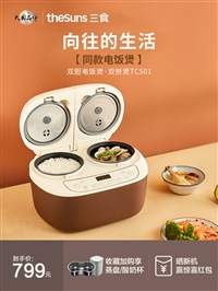 兴通原电饭锅三食黄小厨双胆电饭煲家用1-2人小型智能多功能全自动双拼电饭锅图片及产品详情