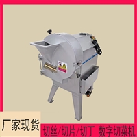 登泽切菜机商用多功能切菜机 不锈钢机身数字切菜机图片 价格