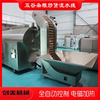 創美機械設備大型滾筒瓜子炒機 全自動炒堅果流水線 鹽炒腰果電磁炒鍋 廠家直供圖片及產品詳情