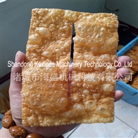 海盛机械机械设备煎饼果子脆片油炸线   面皮薄脆油炸设备 全自动连续式油炸机图片 价格