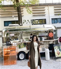 山东鲸鱼街景店车智能科技有限公司自助餐车拖挂定制不锈钢餐车水吧车图片 价格