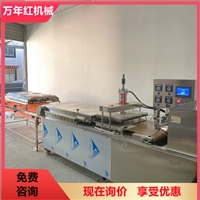 万年红机械设备烙馍机 不锈钢烤鸭饼机 烙饼机生产线图片 价格